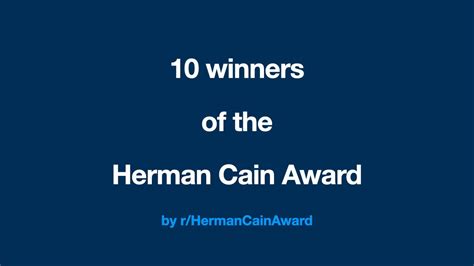 herman cain award winners list.